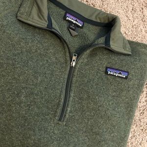 Army Green Patagonia Quarter Zip